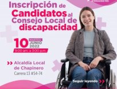 Inscripciones de candidatos al Consejo Local de Discapacidad