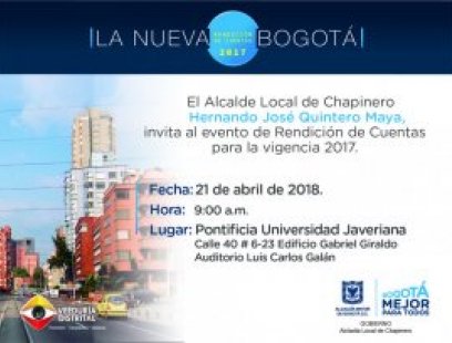 Invitación Rendición de Cuentas Chapinero 2017