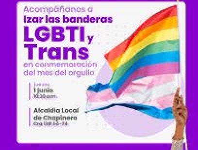 Izada de bandera LGBTI y Trans